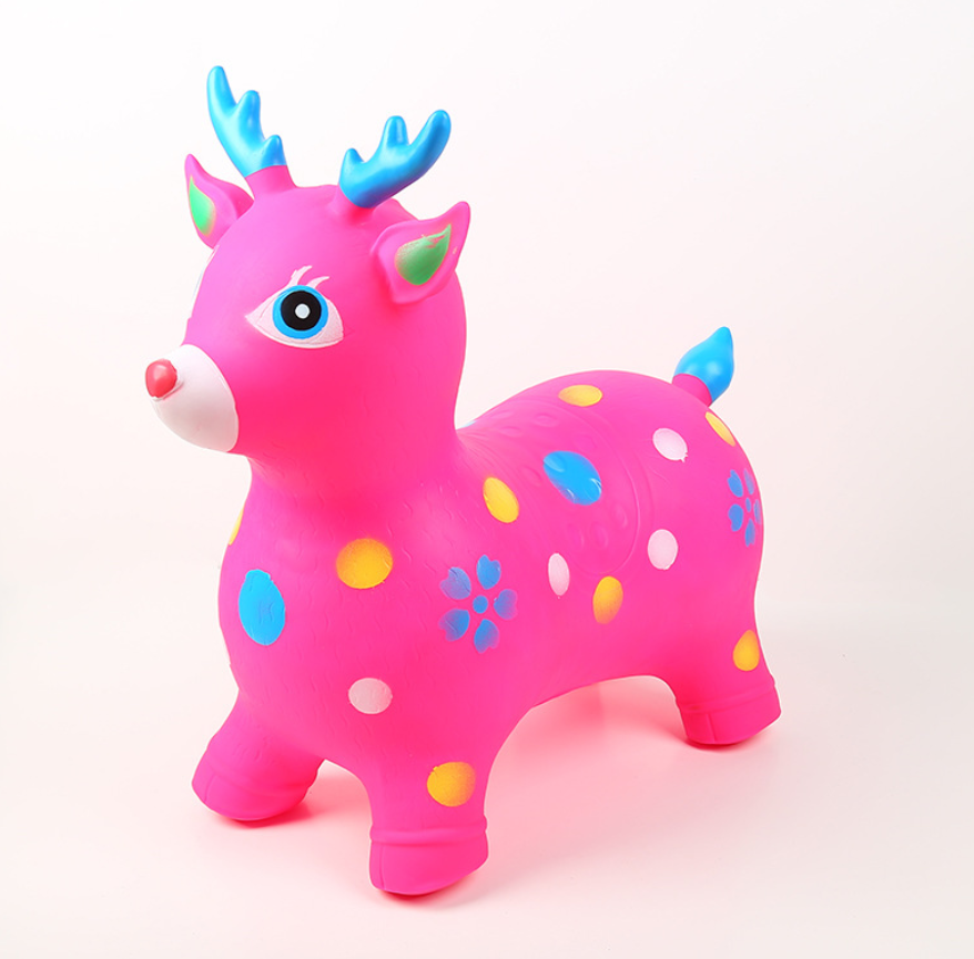 Оптовая продажа надувные прыжки животные лошадь режим игрушка для детей играть в дневное время школы пластиковые игрушки оленя животное
