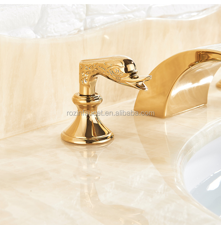 IDeko® Robinet Mitigeur Lavabo Fini Chrome Double Poignée Robinet Cascade Bassin (Grand) - Bricolage