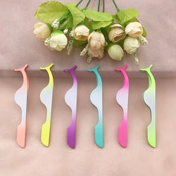 Makeup Beauty Tools Lash Applicator Stainless Steel False Eyelash Tweezers