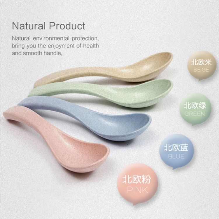 Набор супов из пищевого пластика, детская биоразлагаемая ложка из пшеничной соломы для кормления детей