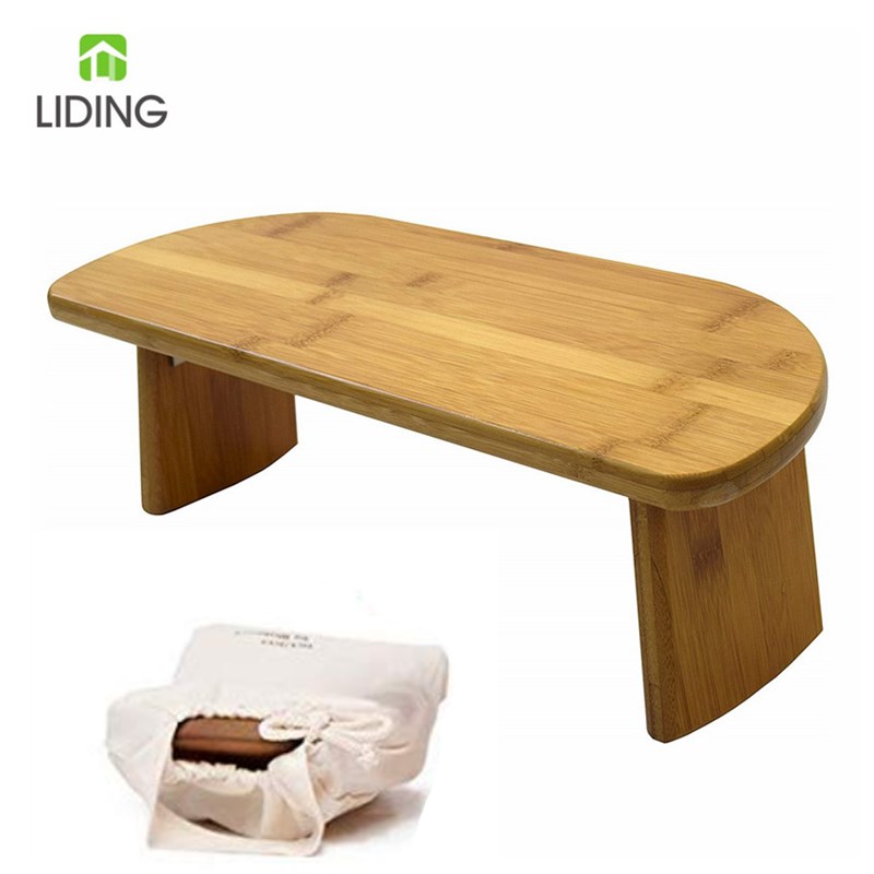 Складная бамбуковая скамейка на колени для медитации, йоги, медитации и намаза с сумкой для переноски