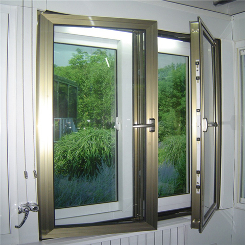 双层玻璃窗户铝框架钢化玻璃秋千窗口