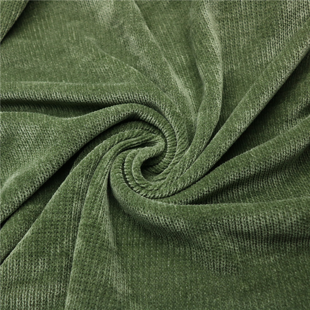 Оптовая продажа, полиэстер, твердая мягкая на ощупь, марокканская синель, трикотажная ткань для одежды