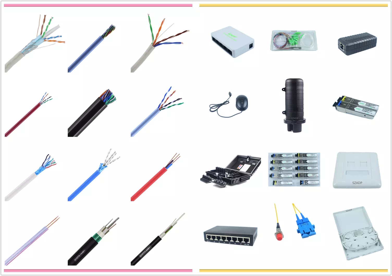 Gytc8s Self Supporting Fiber Optic Cable With Messenger Aerial 12 Core