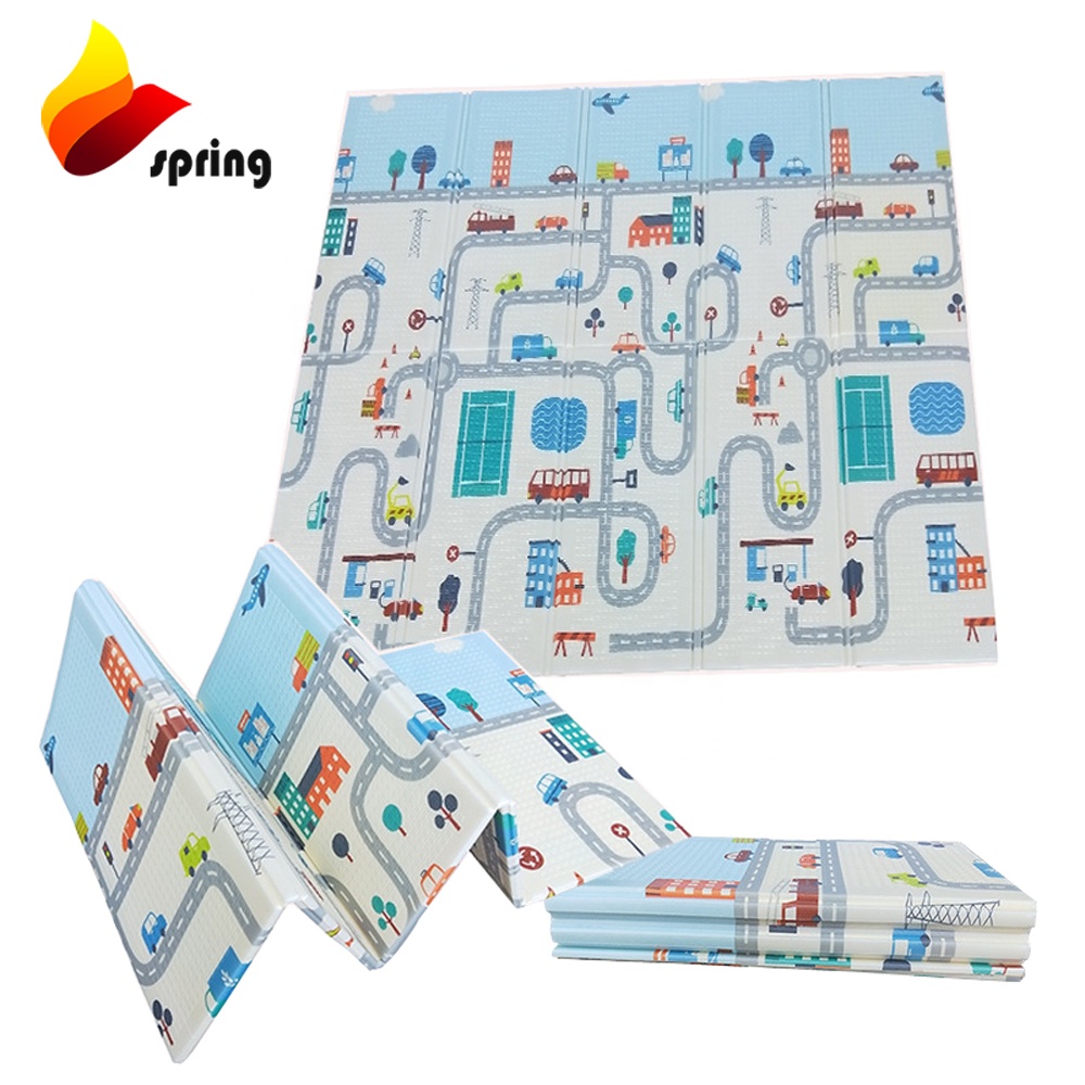 Дешевая цена XPE легко носить складной детский игровой коврик для спортзала