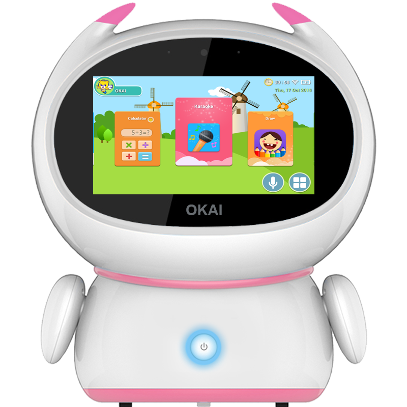 OKAI Screen TF Card Intelligent Kid Robot Early Educational Toys Custom Language Learning Machine
