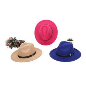 Wholesale autumn and winter new felt hats men women unisex wide brim panama vintage felt fedora