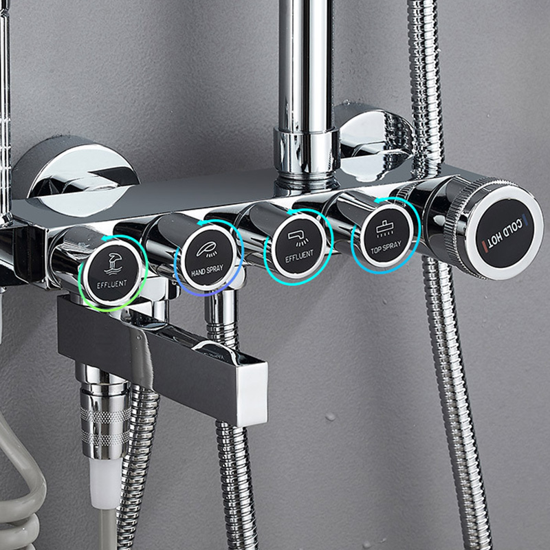 Белая насадка для душа и смеситель для ванной комнаты, набор для скрытого душа с настенным креплением