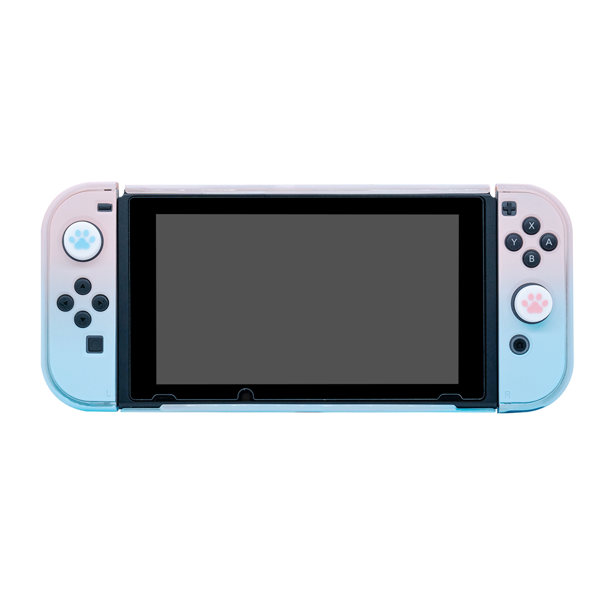 Спецзаказов дизайн закрепляемые защитный кейс для телефона с зажимом для Joy-con, передняя панель и с накатанной головкой для крышки для Nintendo Switch розового и голубого цвета