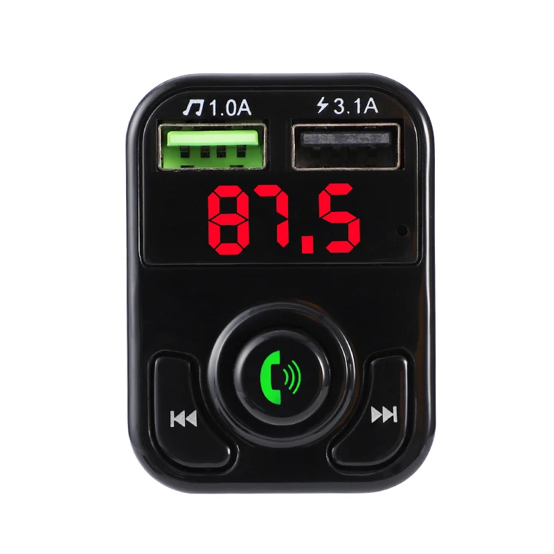 BT5.0 wireless Voltage TF car mp3 Dual USB Fast Phone charger Car Kit FM Transmitter Car MP3 Player