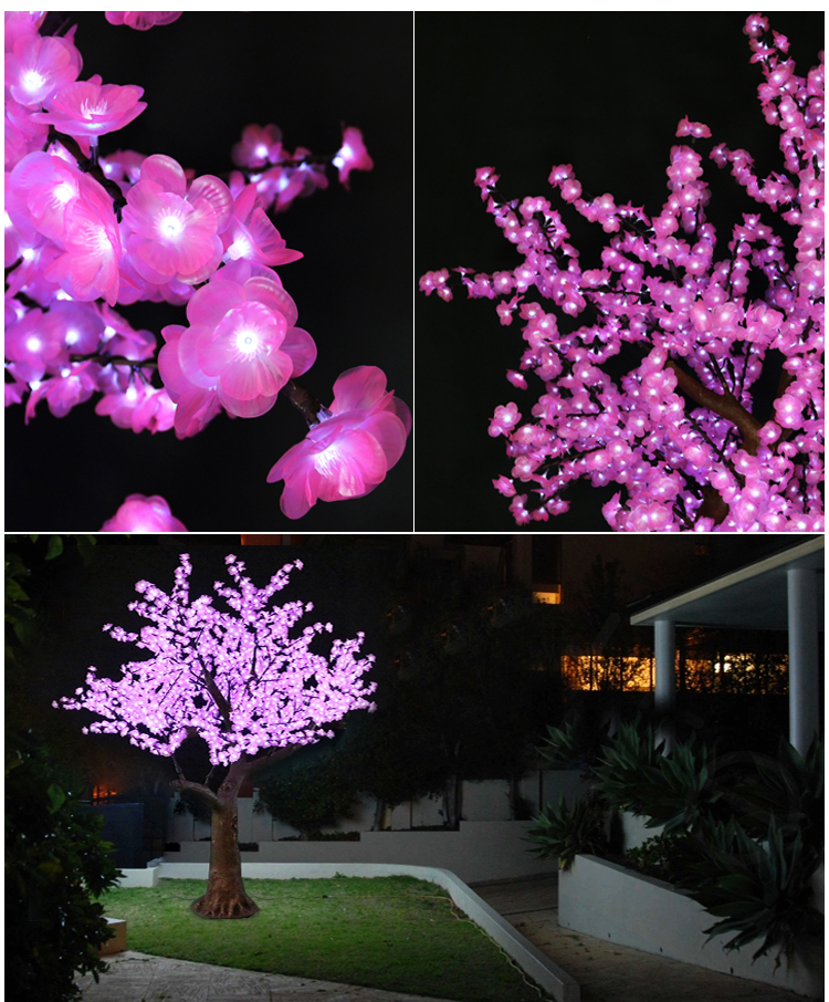 2022 high quality artificial outdoor led cherry blossom tree