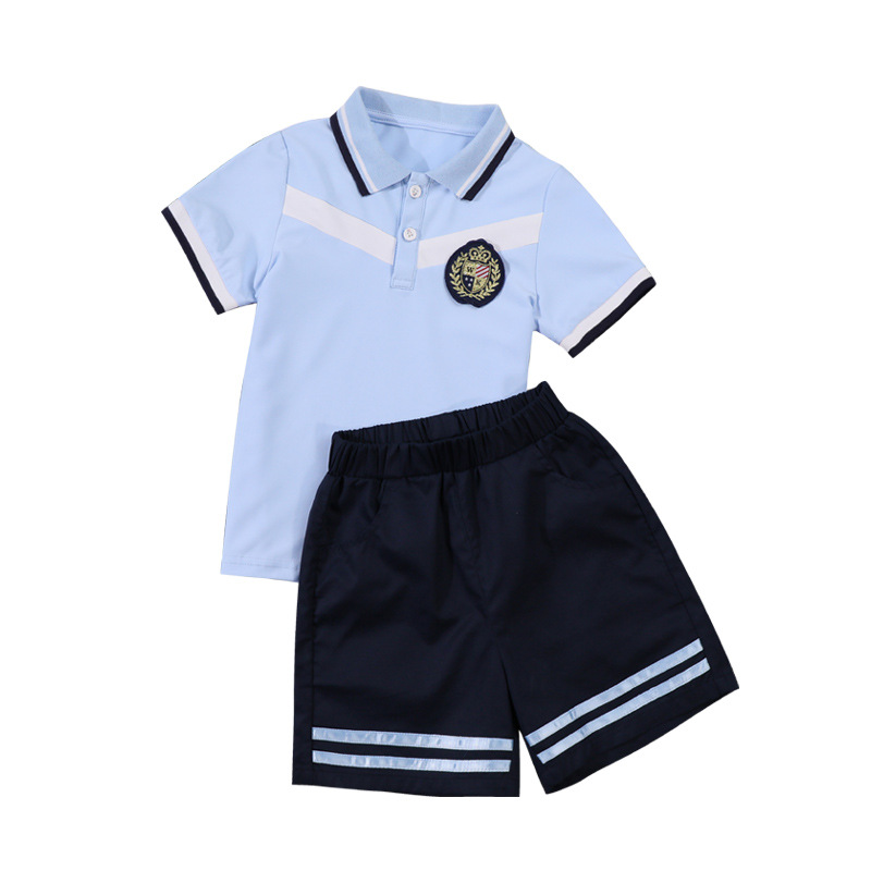 暑期学校衬衫高品质批发中小学浅蓝色儿童校服儿童女童连衣裙 - buy s
