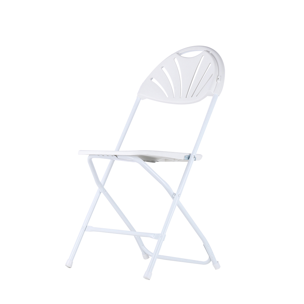 Дешевый и прочный складной стул с пластиковой стальной рамой и спинкой