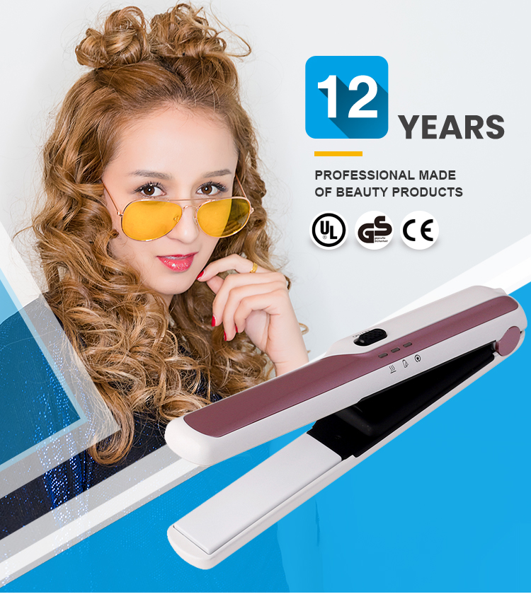 Compact Size Flat Iron Rechargeable Cordless Hair Straightener Wireless