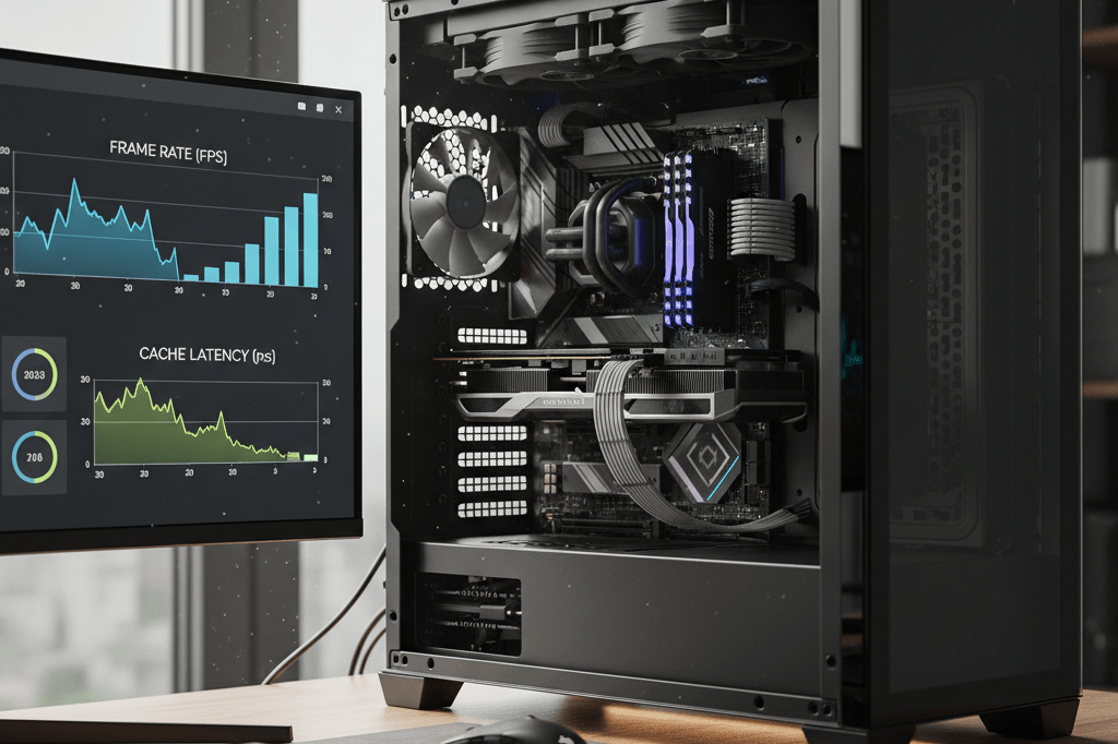 Close-up view of an advanced CPU setup highlighting innovative tech under natural lighting