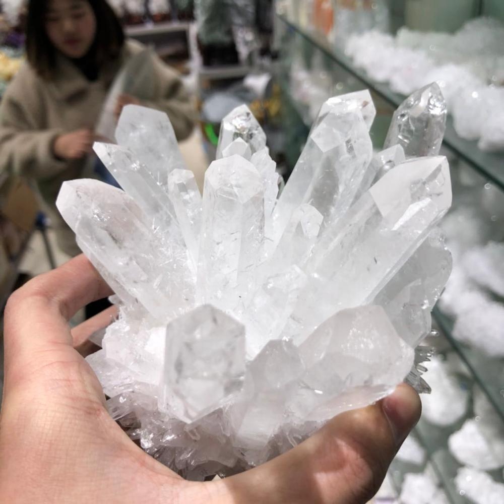 热卖水晶石英簇灵气宝石民间工艺品治愈清晰晶簇风水装饰