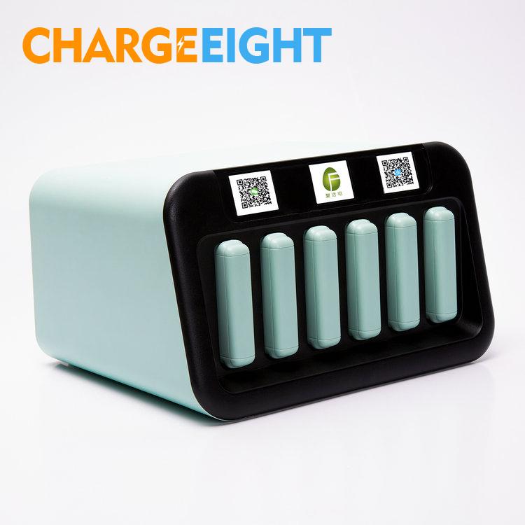 Зарядная станция с QR-кодом, сделано в Китае, OEM, универсальная зарядная станция с 6 внешними аккумуляторами 5000 мАч в аренду