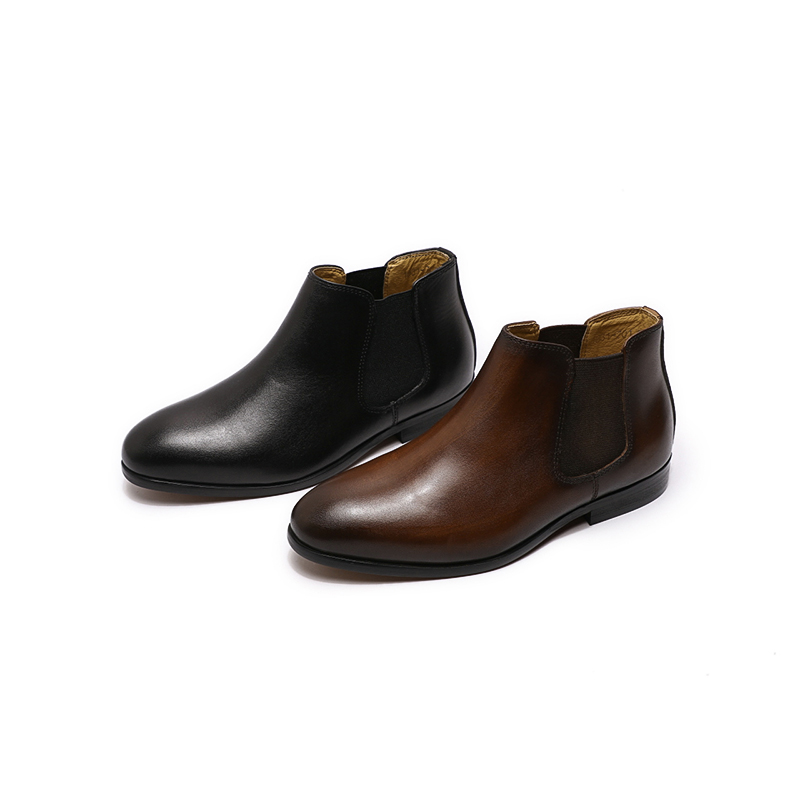 Мужские классические рабочие ботинки из натуральной кожи в винтажном стиле для мальчиков