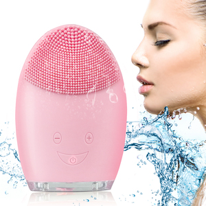 Sonic Vibration Electric Deep Makeup Cleansing Brush Massaging Facial Cleaner