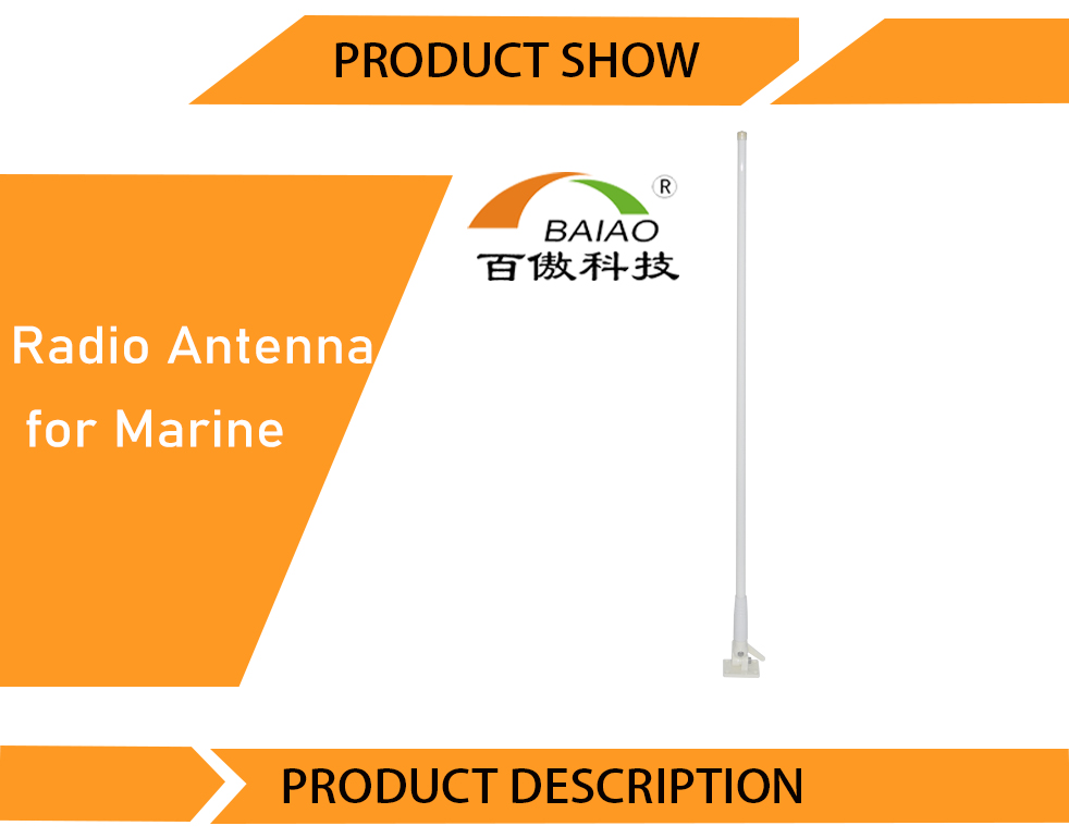 156MHz Fiberglass Marine Cb Antenna 50Ohm Marine AM FM Aerial