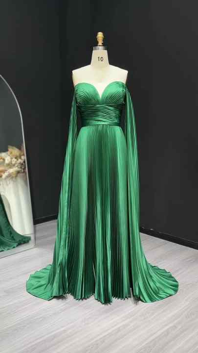 slim fit dress slacks Emerald Satin Long Dress – Luxury Evening Gown by Angelika Jozefczyk