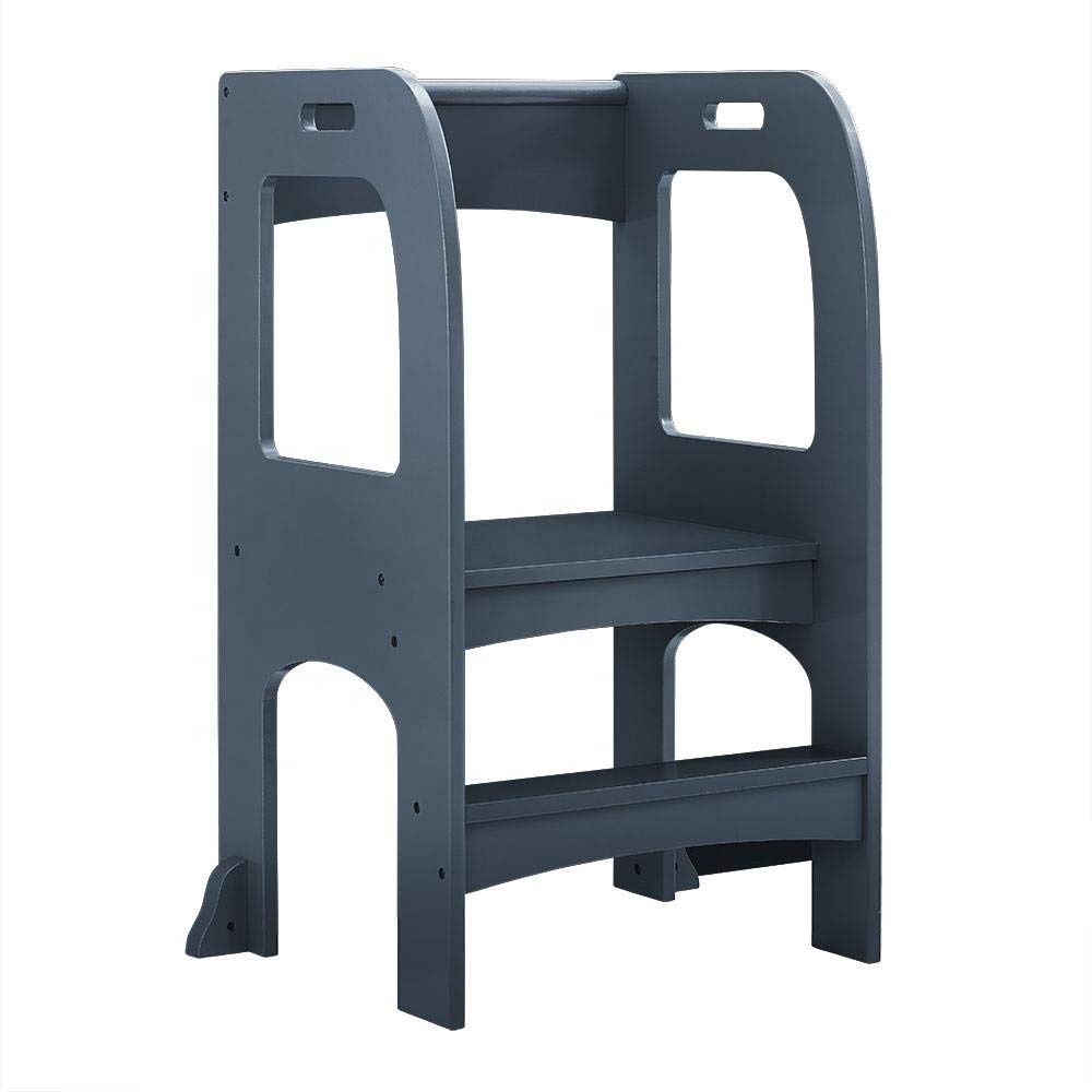 Бамбуковый детский ступенчатый стул, Детская стоячая башня для кухни, спальни или ванной