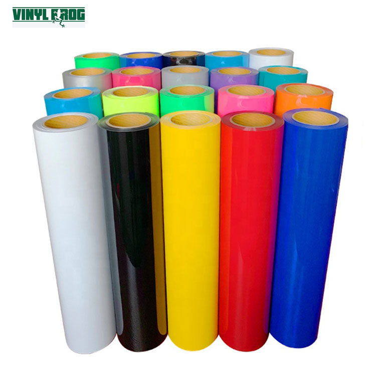 Custom Textile T Shirt PVC PU Thermal Press Vinyl Rolls HTV Film Heat Transfer Vinyl For Tshirt Clothing Logo