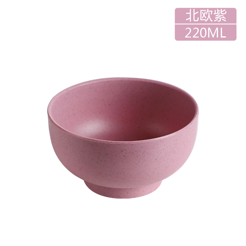 220 мл 7,5 oz экологические дружественные без добавления бисфенола А пшеничной соломы рисовой шелухи волокна пластиковые мини-чаша для риса для детей 6602J