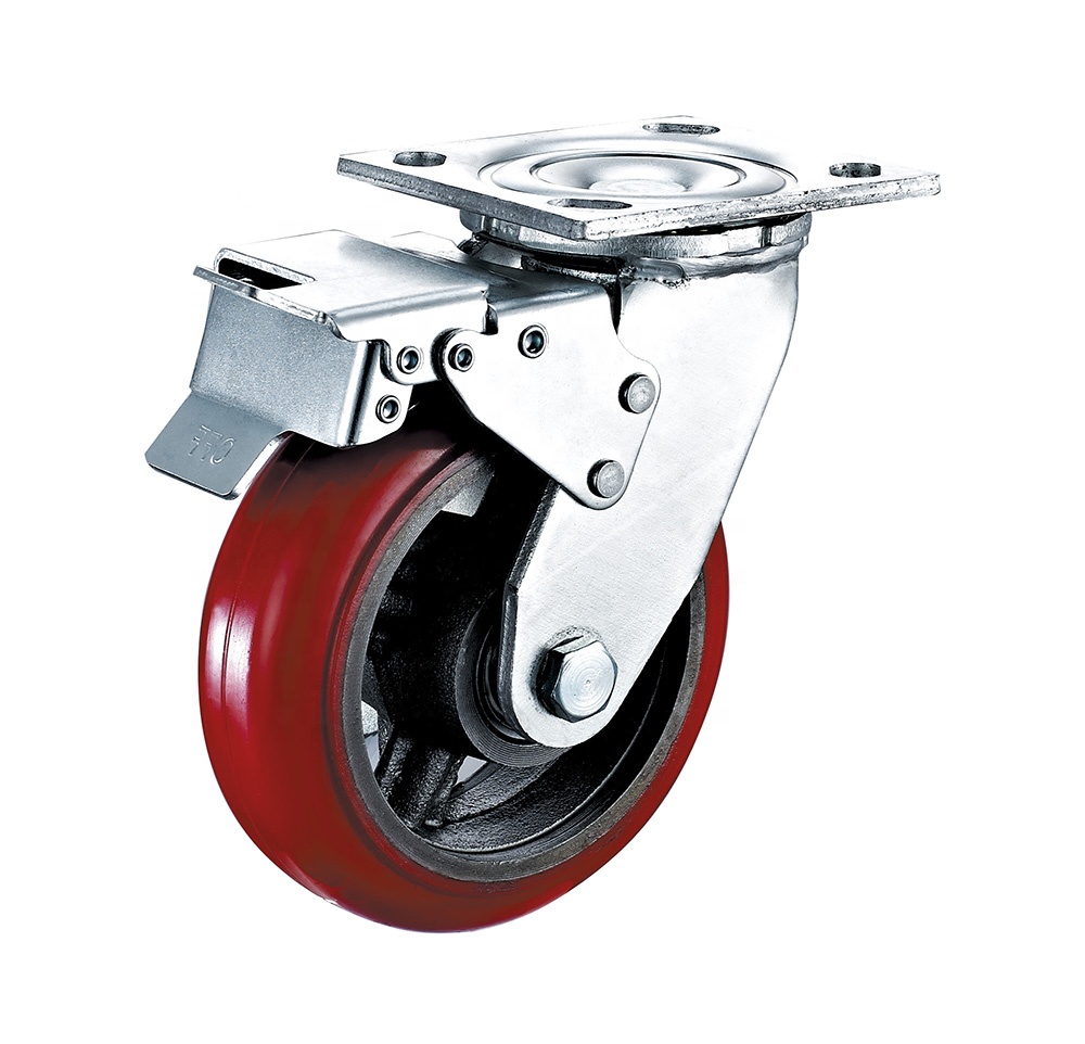 2 Swivel and 2 Fixed 4-Pack Set of 8 Large Flat Free 2.50-4 Casters