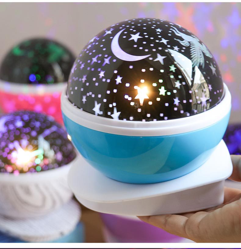 Creative fantasy romantic rotating led star lamp projection lamp small night light Christmas Eve birthday gift