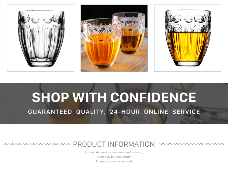 Reusable Engraved Glass Factory Custom Manufacturer Round Modern Water Mug Whiskey Drinkware Glass Tea Cup
