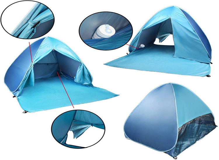 Hot Creative Customized Fishing Beach Shelter, 2020 Hot-selling New Inventions UPF50+ Silver Coated Beach Tents Manufacturer,