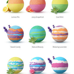 Beauty Swish Custom Fragrance Natural Rich Bubble Natural Organic Bubble Colorful CBD Hemp Fizzy Bath Bomb