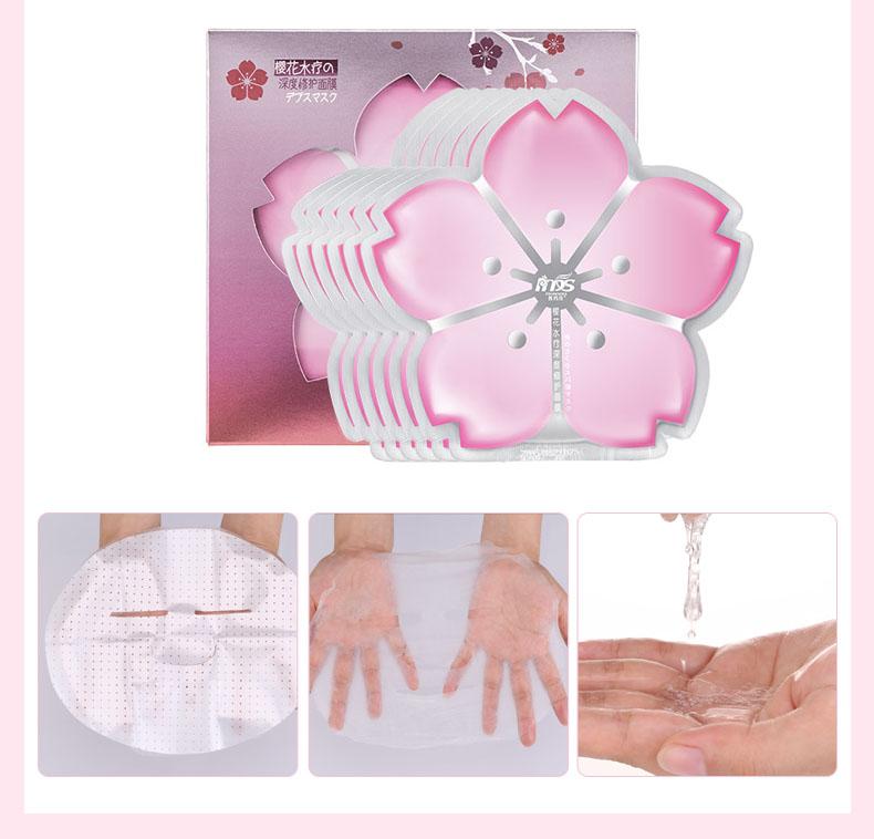 High Quality Promasks Brand Sakura Hydrating Deep Repair Sheet Mask Plastic Bag Female Enzyme Active Water Sheet Mask 3 Years