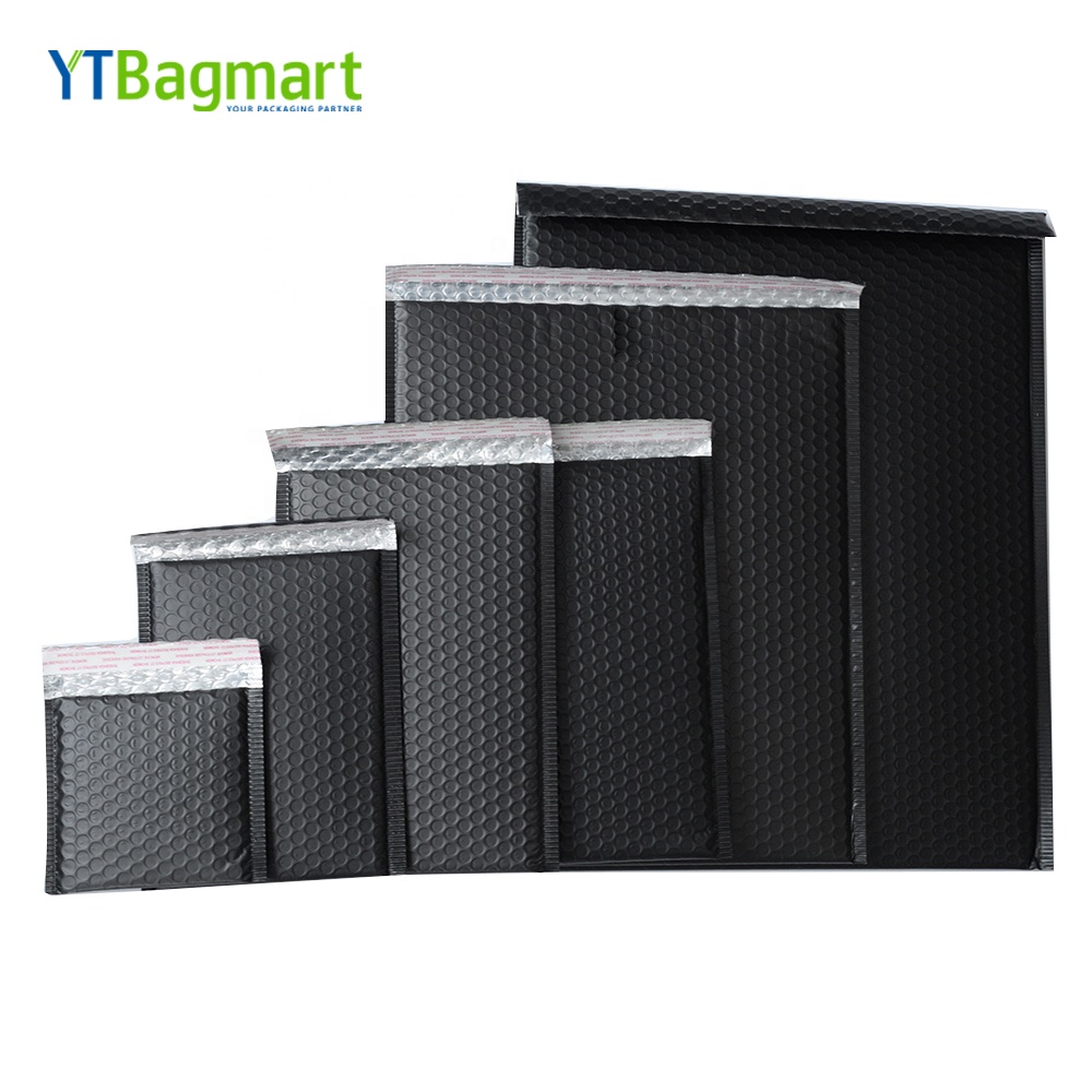 Оптовая продажа, матовые черные почтовые пакеты, пластиковые почтовые конверты, конверты, мягкие роскошные сумки для доставки