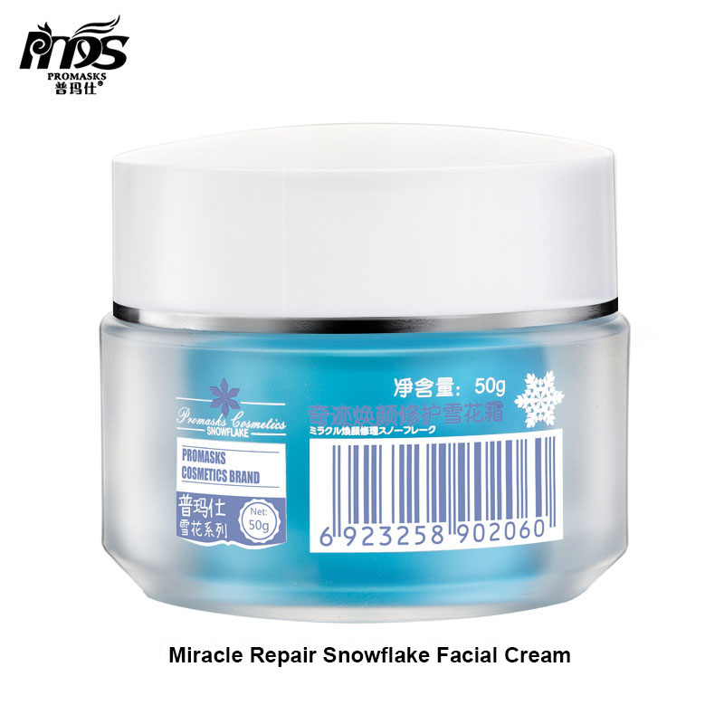 Promasks Facial Cream High Quality Organic Skin Care Miracle Repair Snowflake Plastic Bottle Adults Face Edelweiss Female 50g