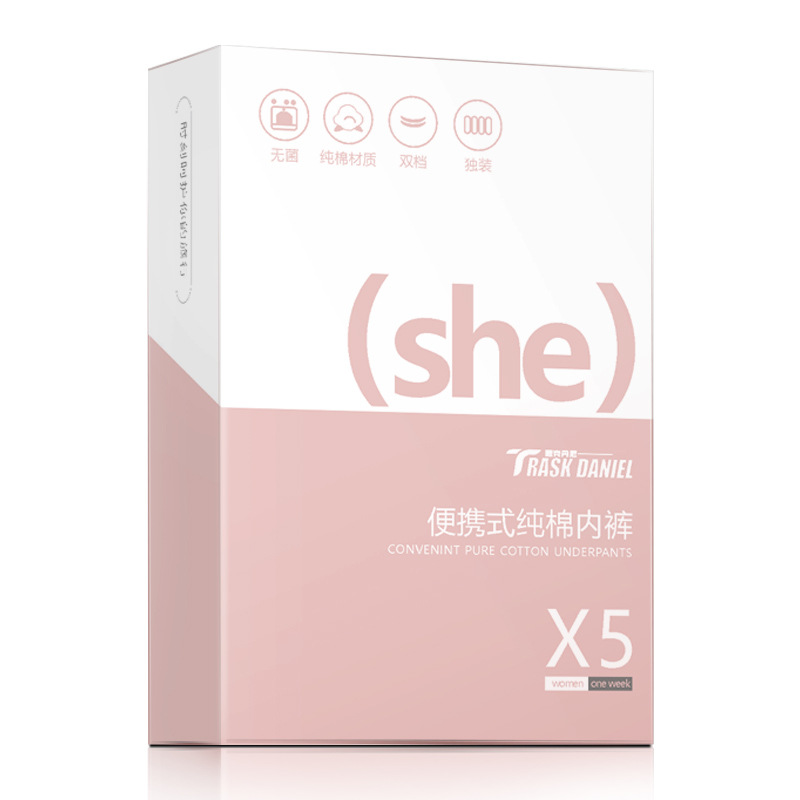 Нижнее белье женское одноразовое, хлопковые трусы средней посадки, Дамское белье, нижнее белье для женщин, несколько пакетов