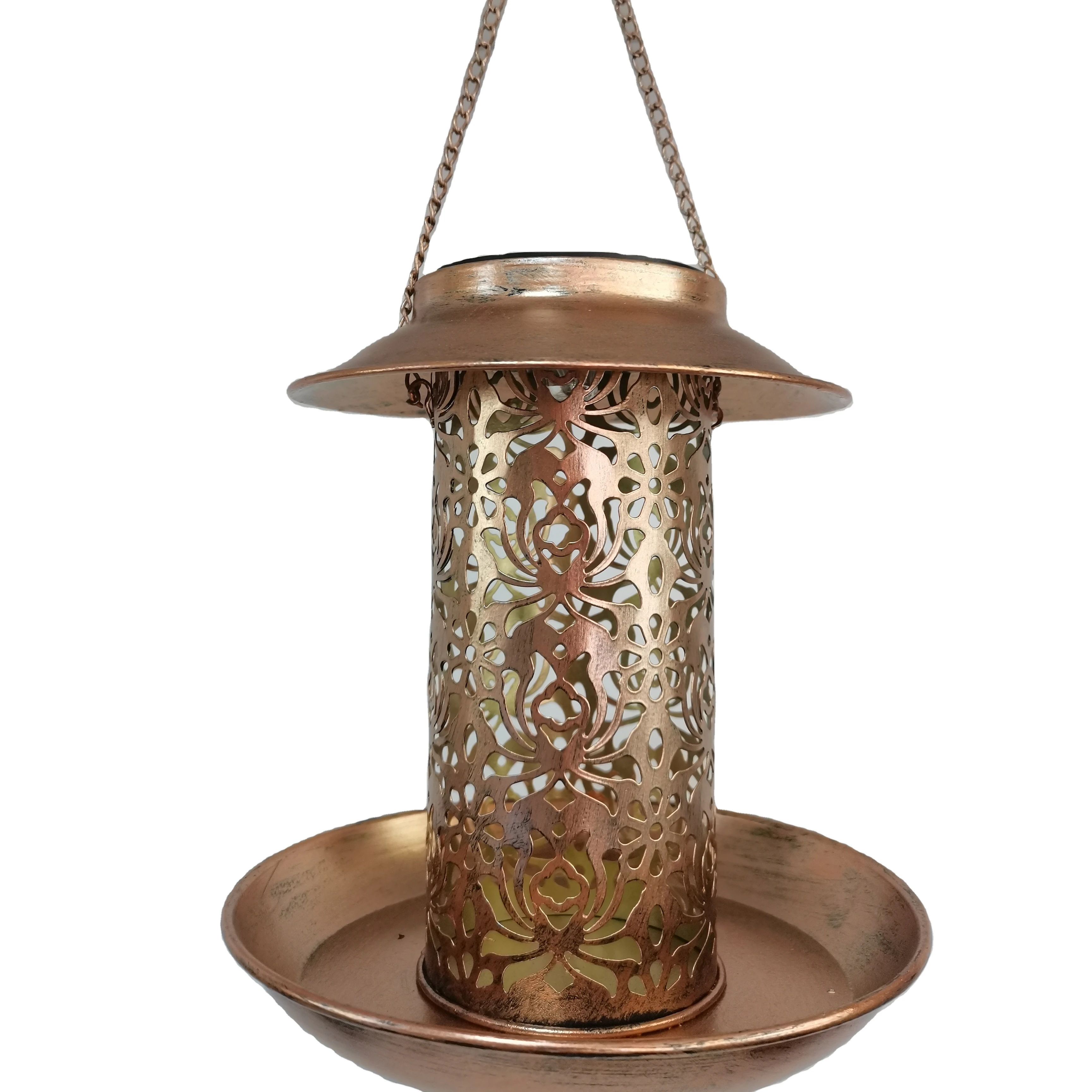 Уличная кормушка для птиц на солнечной батарее, садовый светильник, подвесной водонепроницаемый для птиц домик