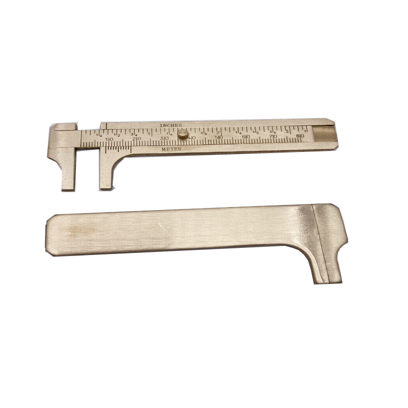 Wholesale easy to carry outdoor measure ruler tools 8cm mini brass vernier callipers