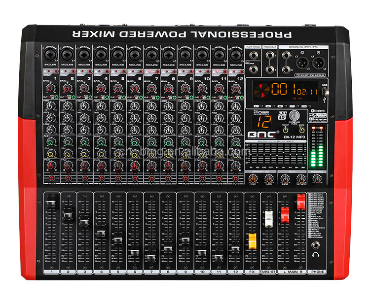 BMG BX-8 MP3 Power Mixer - 8 Channel Professional Audio Mixer