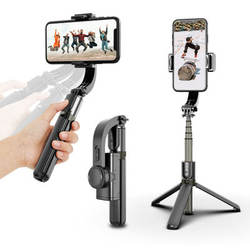 Bluetooth Handheld Gimbal Stabilizer with tripod selfie stick handheld Video Record Support for iPhone huawei Action Camera