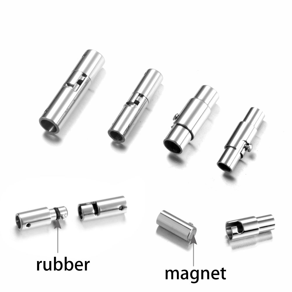 Магнитная застежка из нержавеющей стали с круглым отверстием для браслета и ожерелья