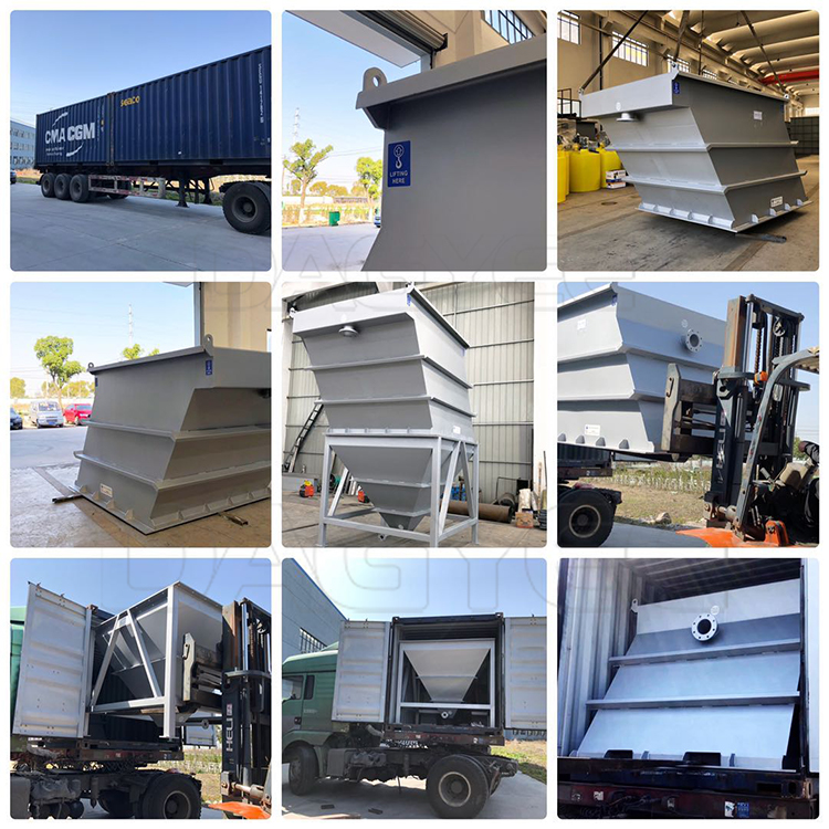 Il chiarificatore orizzontale del separatore dei solidi della lamella dei chiarificatori UPVC placca la sistemazione di gravità 2