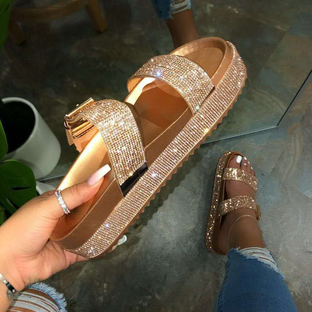 rhinestone slide sandals wholesale
