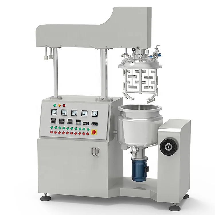 Высококачественный вакуумный эмульгирующий миксер, гидравлическая подъемная машина для производства косметических кремов