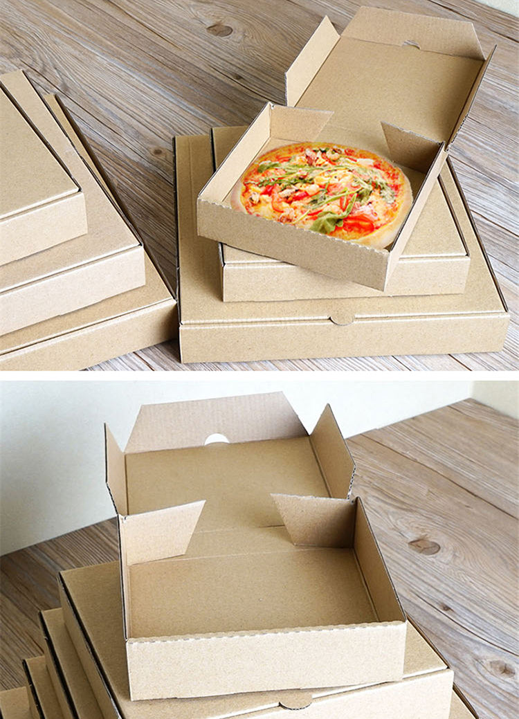 中国供应商促销定制印刷一次性外卖纸板箱披萨盒批发