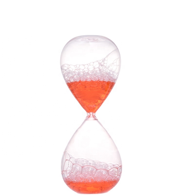 Oempromo home decoration kids toys giftsware tabletop hot crafts hourglass gift digital creative timer liquid