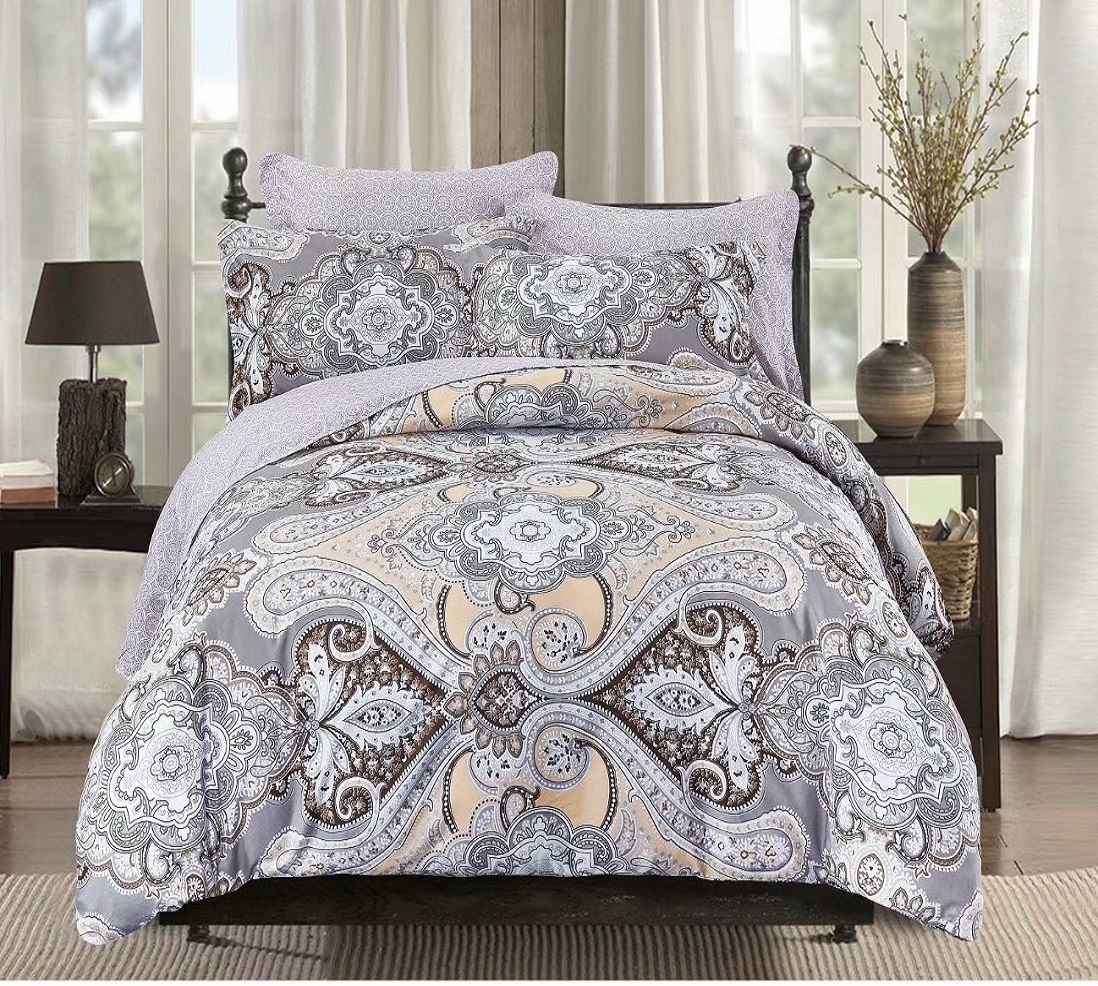 Luxury bedding set 100% Polyester 90gsm Microfiber Comforter set- Duvet Cover  Fashion Bedding Sets-
