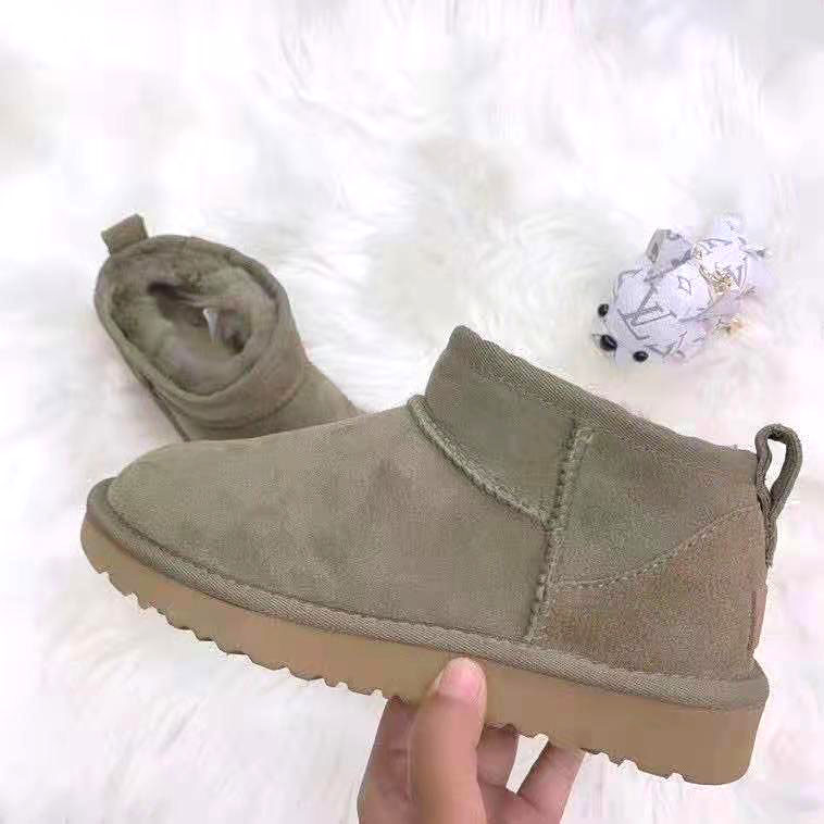 Классические теплые меховые зимние женские плюшевые короткие ботильоны ультра мини женские ботинки зимние женские ботинки угги для снега