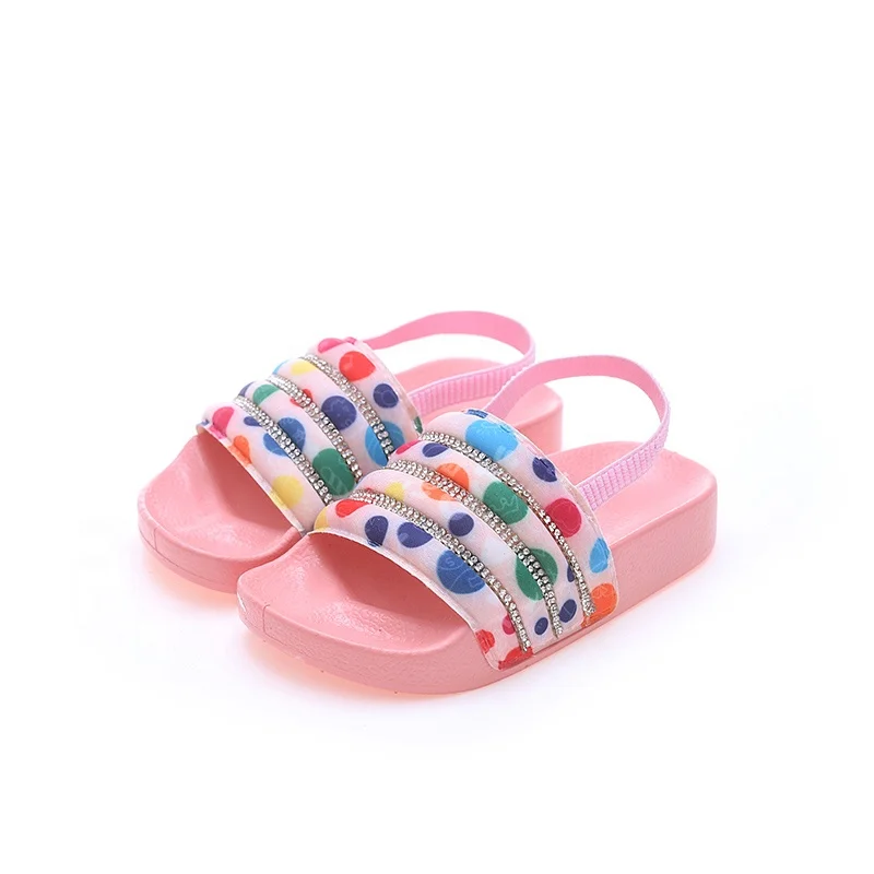 Обувь; Оптовая продажа; Детские сандалии из пвх; Шлепанцы; Летние шлепанцы для девочек с кристаллами и стразами; Пляжные шлепанцы; Детская обувь из ПВХ